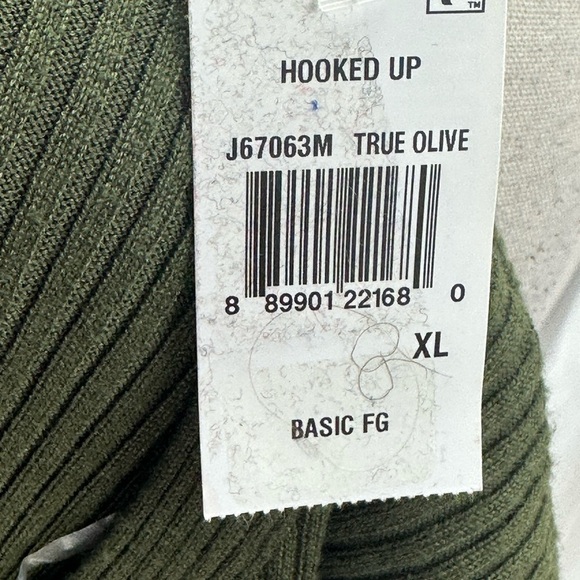 Hooked Up Long Sleeve Crew Neck Back Zip Sweater - Green - size XL - Picture 7 of 7